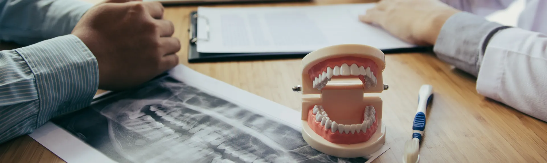 Picture of doctor speaking with patient.